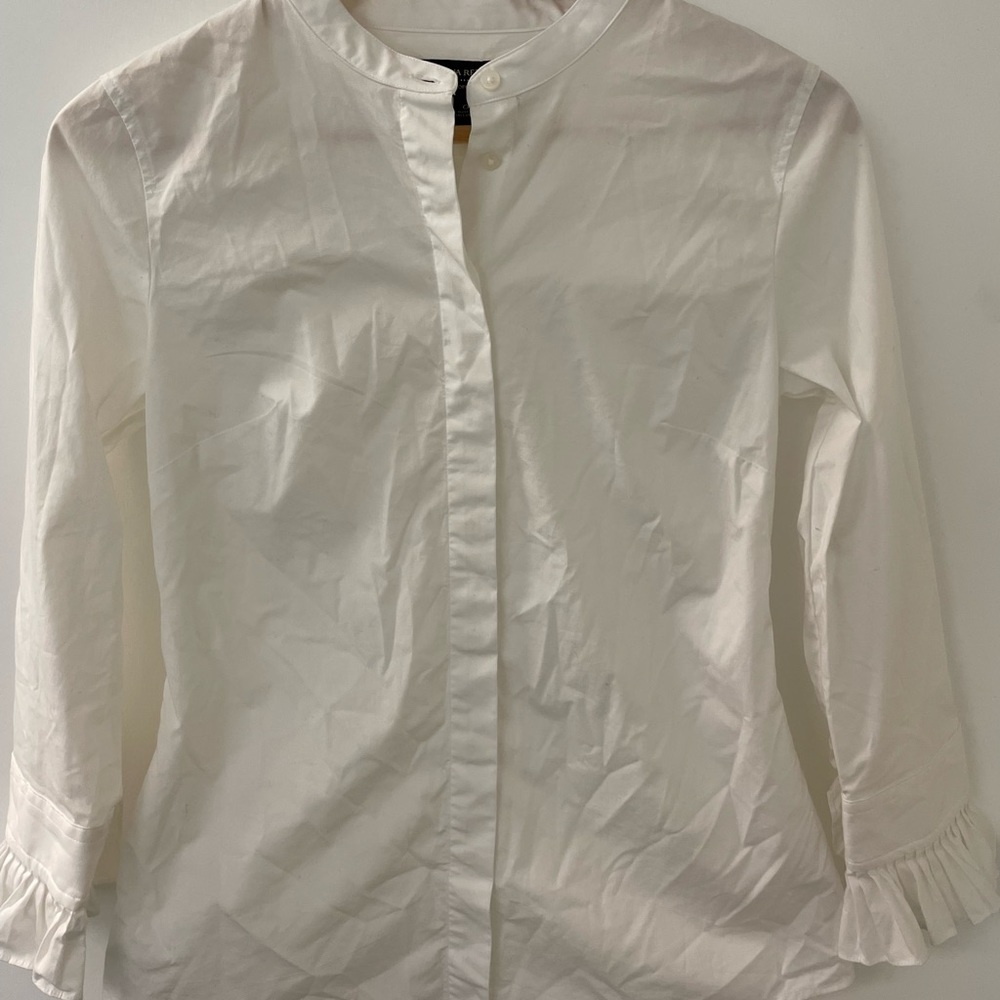 Banana Republic Tailored White Fit Button Down Size 0